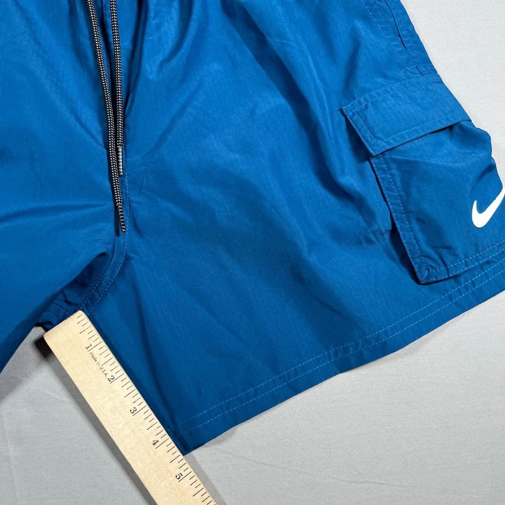 Nike Swim Cargo Swim Shorts Trunks Mesh Lined Size Medium Blue